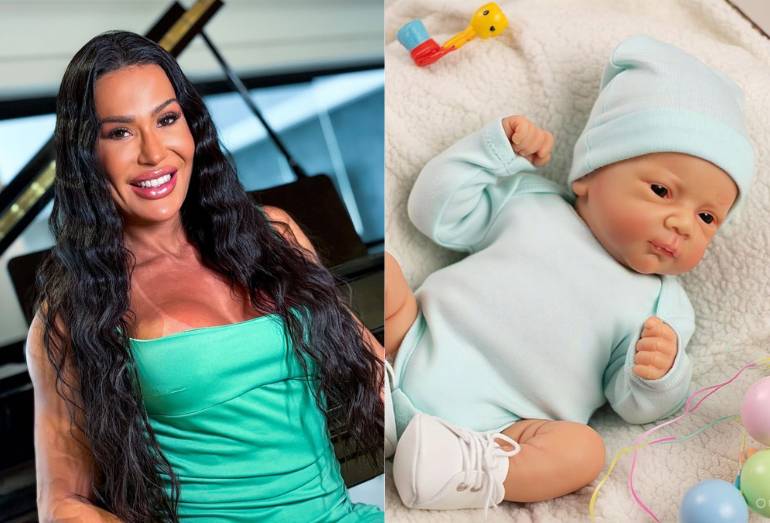 Gracyanne Barbosa “adota” bebê reborn: “Meu sonho é ter um filho”
