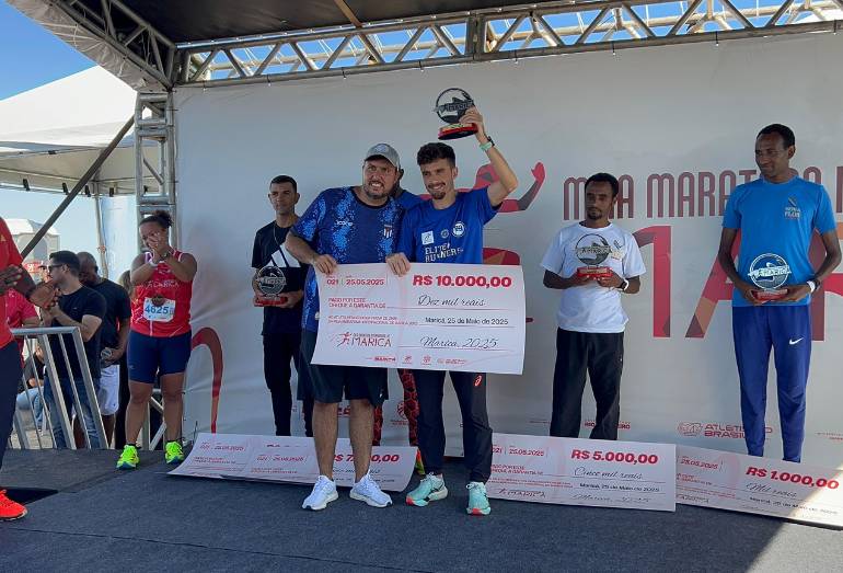 Primeira Meia Maratona Internacional de Maricá consagra brasileiro e queniana no pódio