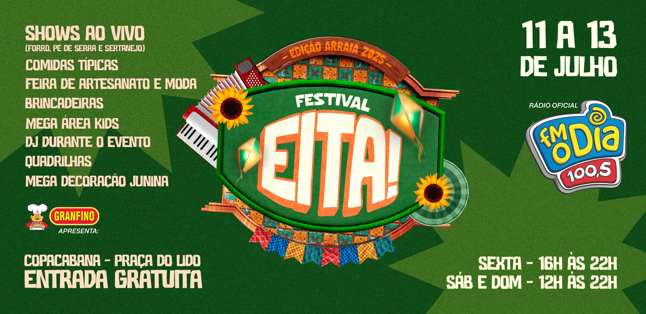 Festival Eita Edição Arraiá – Praça do Lido em Copacabana