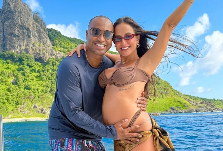 Carol Peixinho revela que Thiaguinho “passou mal” ao descobrir que seria pai