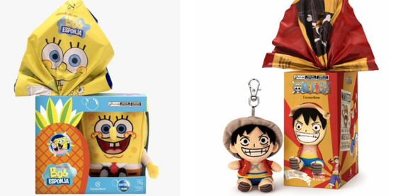 Ovo de Páscoa Bob Esponja e One Piece Cacau Show